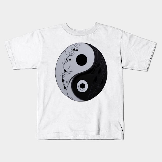 yin and yang graphic Kids T-Shirt by Majkel&Majkel